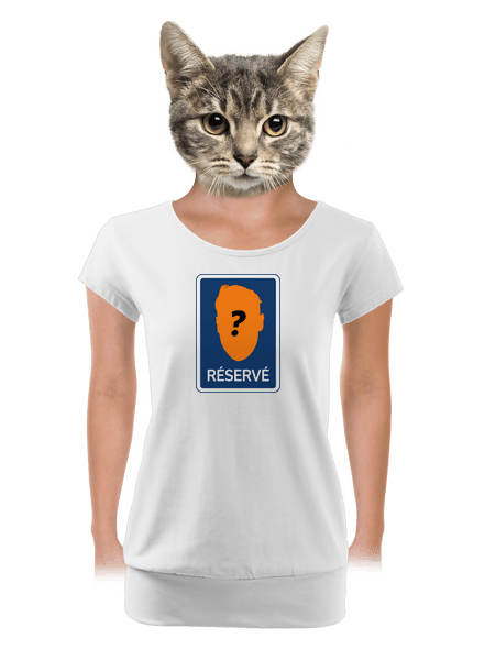 Značka réservé dámské tričko s lemem White