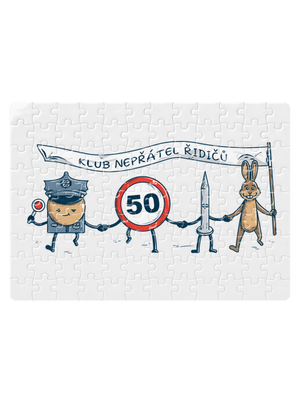 Nepřátelé řidičů puzzle White