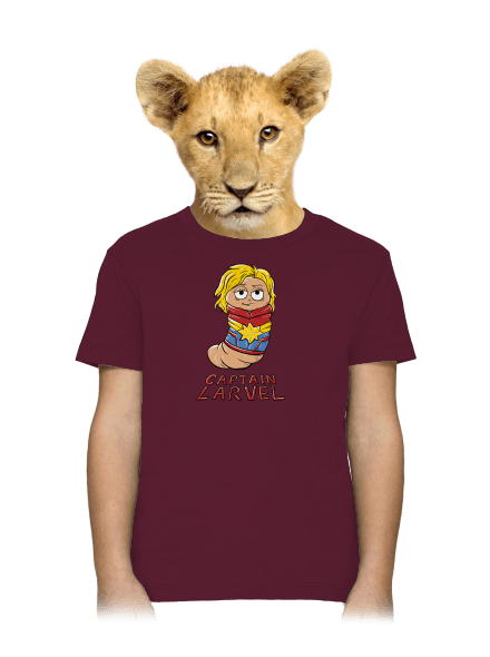 Captain Larvel dětské tričko Burgundy