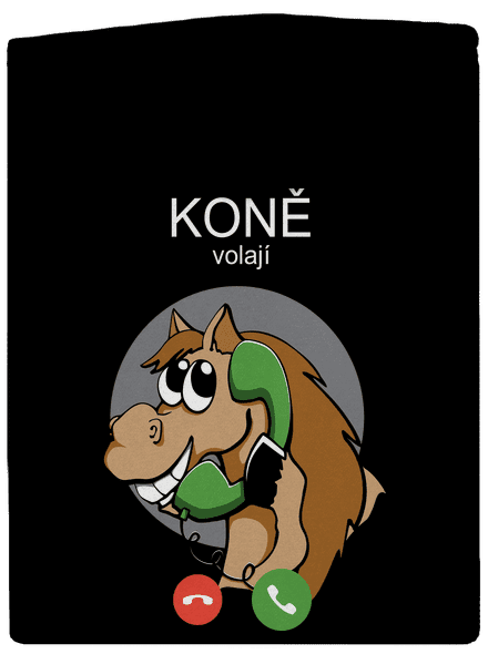 Koně volají pánská mikina na zip Black