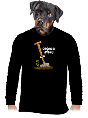 Občas si rýpnu pánské dlouhý rukáv Black