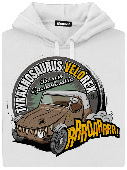 Tyrannosaurus Velorex dámská mikina klokanka White