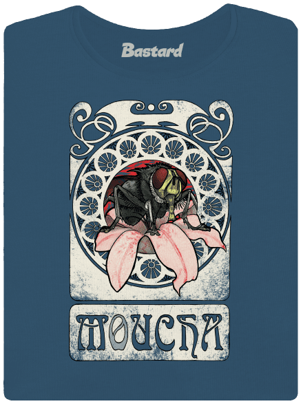 Moucha dámské tričko premium Petrol Blue