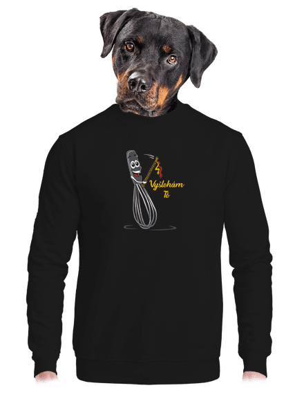 Vyšlehám Tě! unisex mikina bez kapuce Black