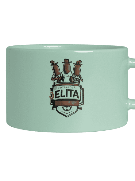 Fotbalová jelita hrnek makronka Mint Macaron