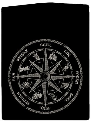 Alkoholický kompas pánská mikina na zip Black