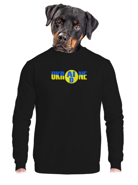 Ukrajina - AID unisex mikina bez kapuce Black