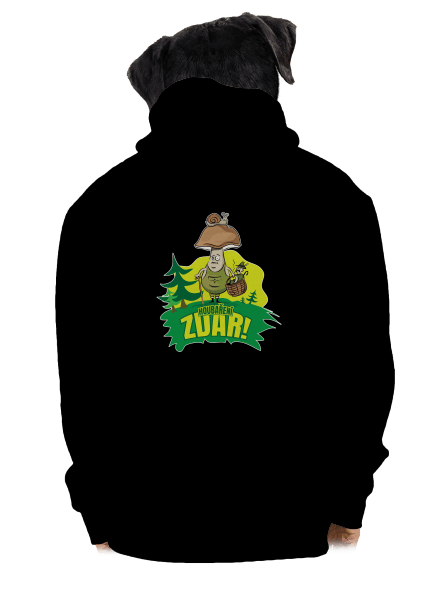 Houbaření zdar pánská mikina na zip Black