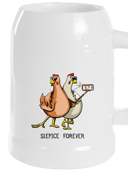 Slepice forever půllitr White
