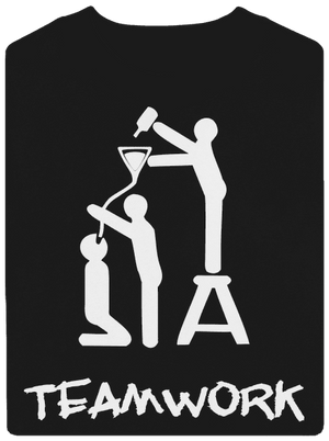 Teamwork unisex mikina bez kapuce Black