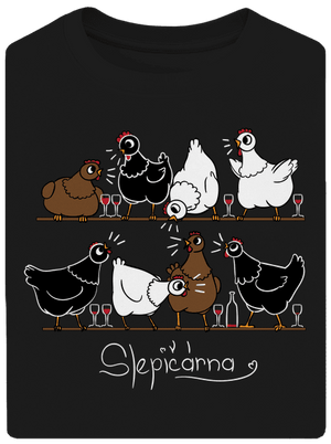 Slepičárna unisex tričko oversized Black