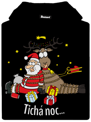 Tichá noc pánská mikina klokanka Black