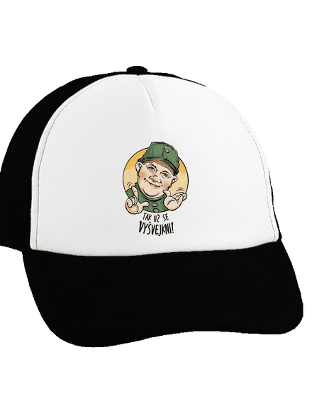 Vyšvejkni se kšiltovka truckerka Black cap