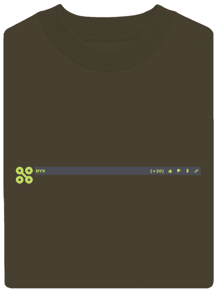 NYX lišta unisex mikina bez kapuce Urban Khaki