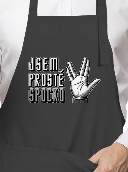 Jsem Spocko zástěra Dark Grey