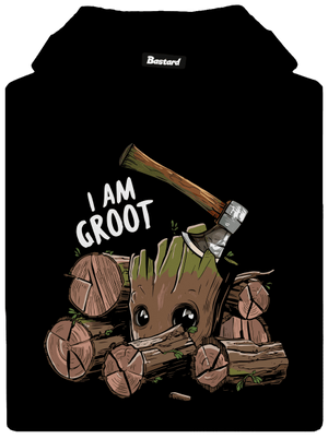 I Am Groot pánská mikina klokanka Black
