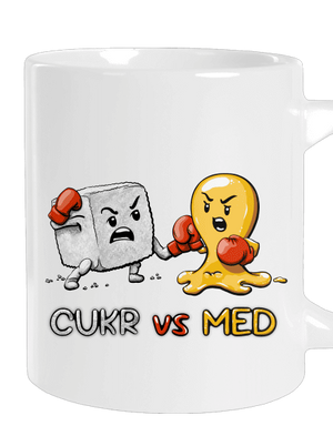 Cukr vs. med velký hrnek White