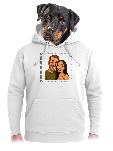 Karikatura z vlastní fotky unisex mikina premium Snowwhite