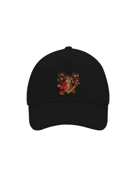Vánoční sob kšiltovka baseballka Black