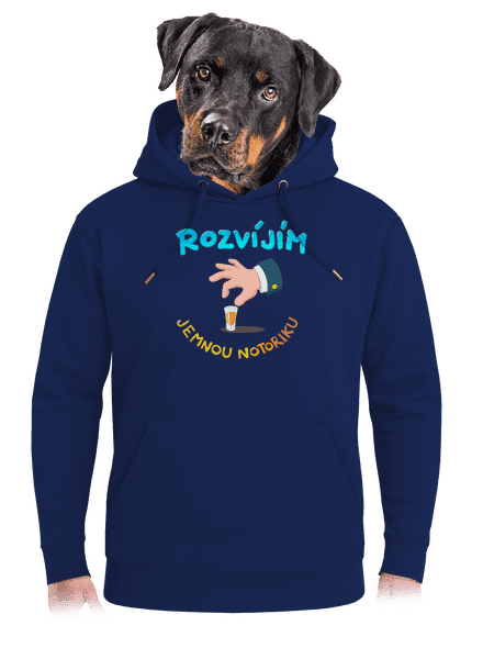 Jemná notorika unisex mikina premium Navy