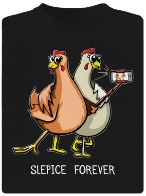 Slepice forever pánské sportovní tričko Black