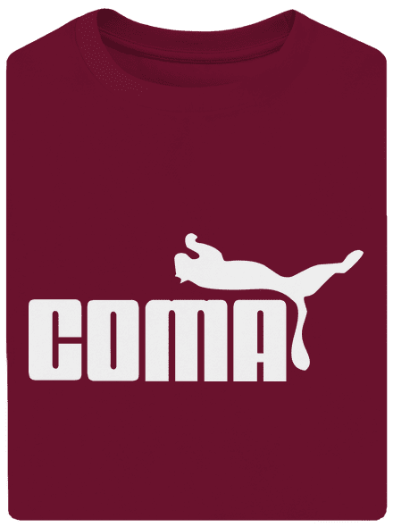Coma unisex tričko oversized Garnet