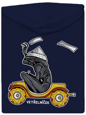Vetřelníček pánská mikina na zip Navy