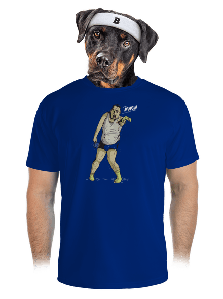 Beer zombie pánské sportovní tričko Royal Blue Mal