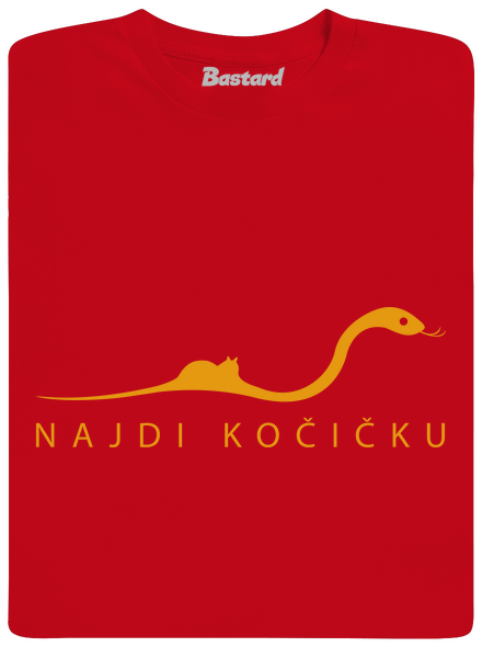 Najdi kočičku pánské tričko Red