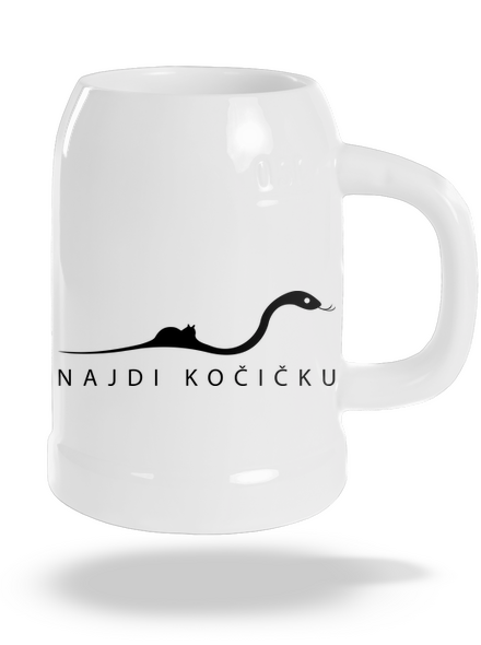 Najdi kočičku půllitr White