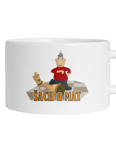 Šach a Mat hrnek makronka White