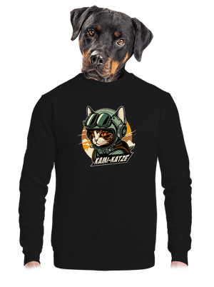 Kami-Katze unisex mikina bez kapuce Black