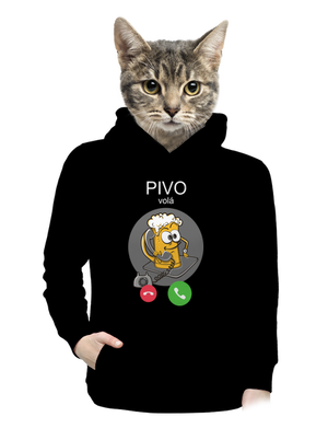 Pivo volá dámská mikina klokanka Black