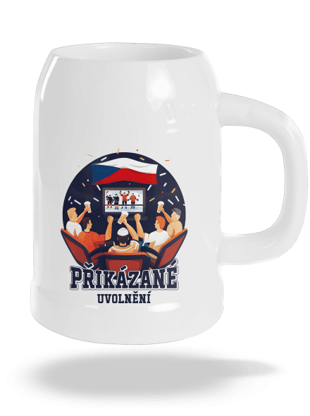 Přikázané uvolnění půllitr White