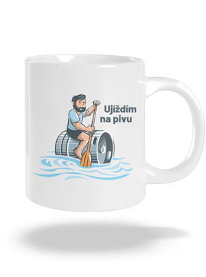 Ujíždím na pivu velký hrnek White
