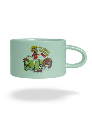 Na hřišti necháme duši hrnek makronka Mint Macaron