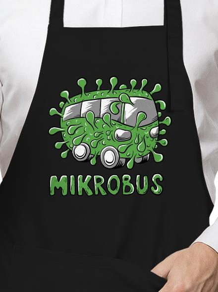 Mikrobus zástěra Black
