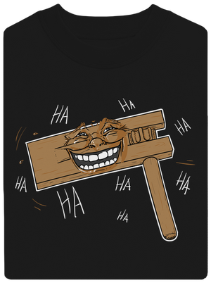 Řehtačka unisex mikina bez kapuce Black