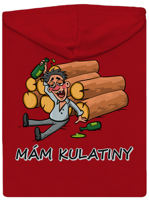 Mám kulatiny pánská mikina na zip Red