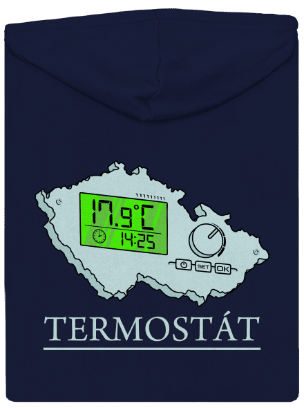 Termostát pánská mikina na zip Navy