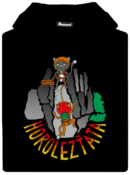 Horolezťata dětská mikina klokanka Black