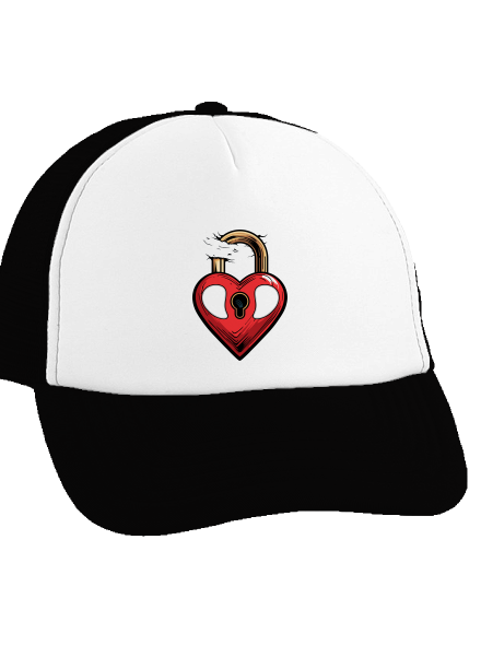 Zámek lásky kšiltovka truckerka Black cap
