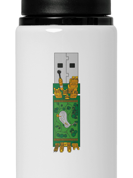 USB city lahev na vodu White