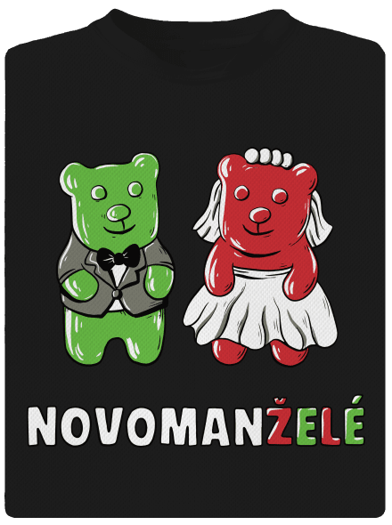 Novomanželé z želé dětské sportovní tričko Black