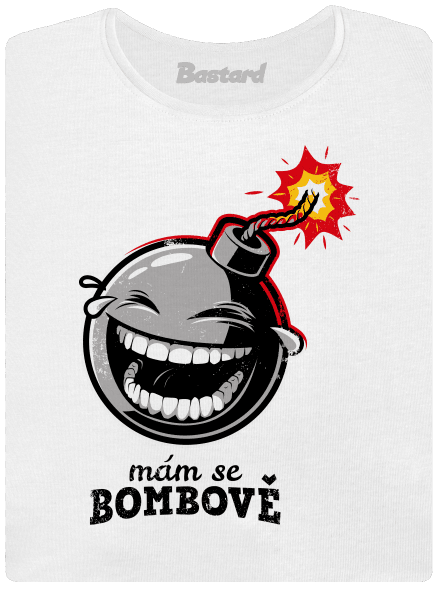 Mám se bombově dámské tričko s lemem White