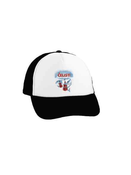 Čelisti kšiltovka truckerka Black cap