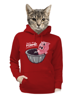 Ve formě dámská mikina klokanka Red Mal