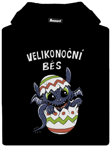 Velikonoční běs dětská mikina klokanka Black