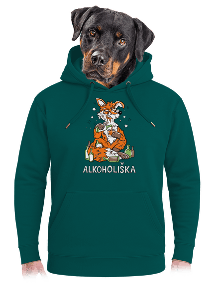 Alkoholiška unisex mikina premium Emerald Green