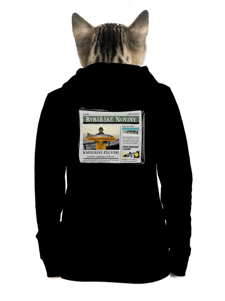 Rybářské noviny dámská mikina na zip Black